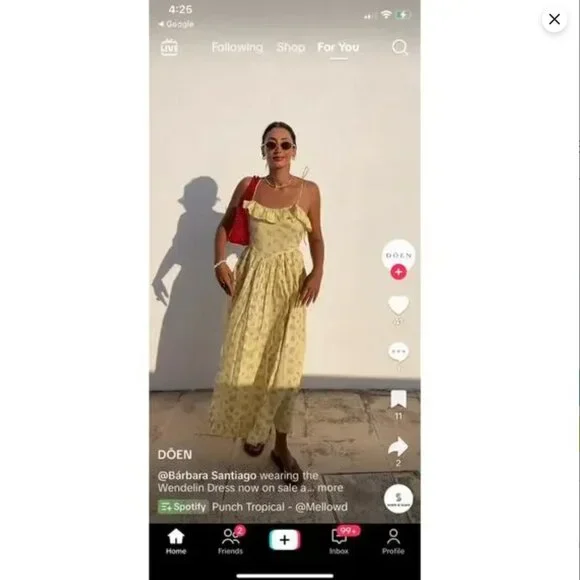 Doen Yellow Wendelin Midi Dress - Picture 2 of 13